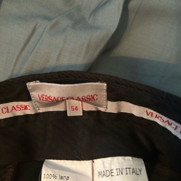 Vintage Versace Men’s Black Pleated Wool Dress Pants Size 54 XXL (US) - Picture 6 of 6